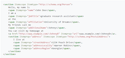 Microdata Example